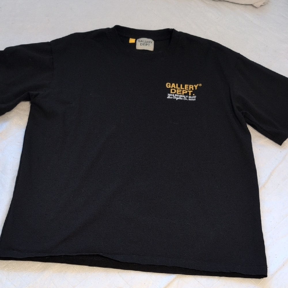 Gallery Dept Black and Gold Drive In Tee Size L